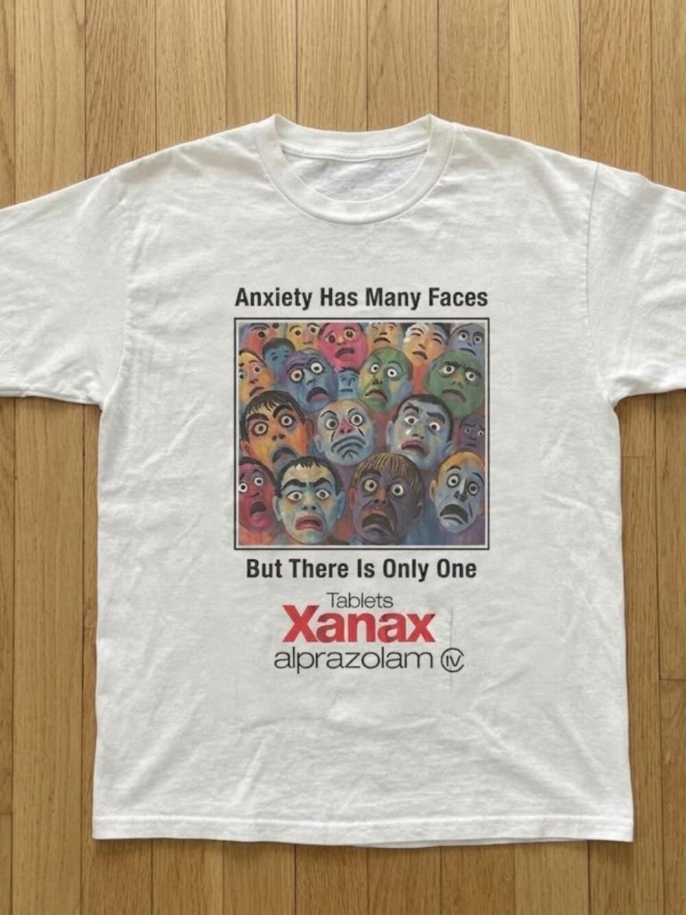 Xanax Anxiety Has Many Faces Seamless T-Shirt